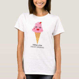 damt-shirt Fresa Lesa jordgubbglasskägla T Shirt