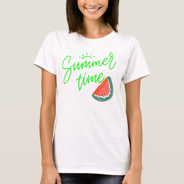 damt-shirt sommartid t shirt (Framsida)