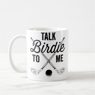Damtalking Birdie Till Mig Rolig Golfdesign Kaffemugg
