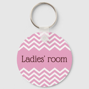 Damtoalettbadrumkeychain, rosa sparrar nyckelring