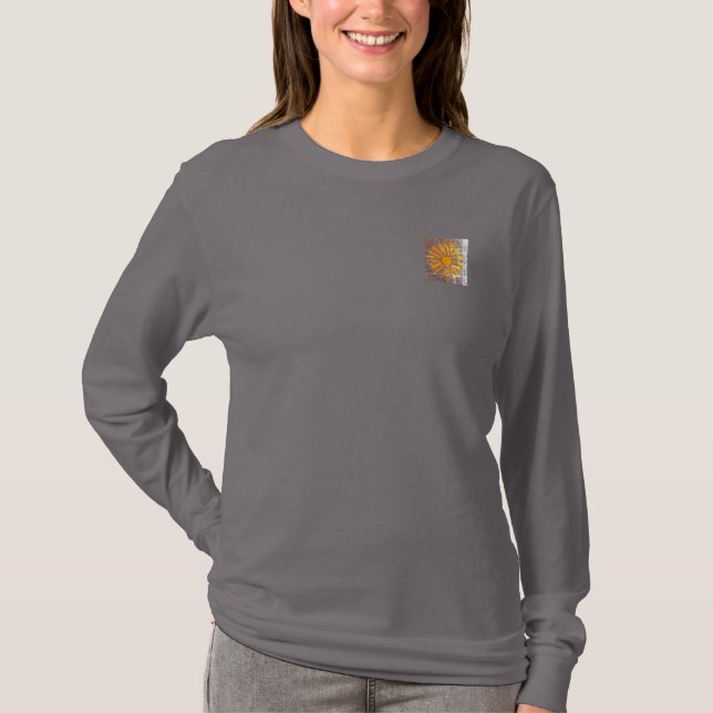Damtröja blommig design t shirt (Framsida)