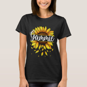 Damtröja med gul solrosblomma-grafik t shirt