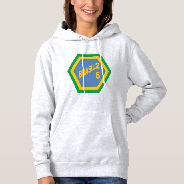 Damtröja med hood ash  SUN  BRASIL T Shirt (Framsida)