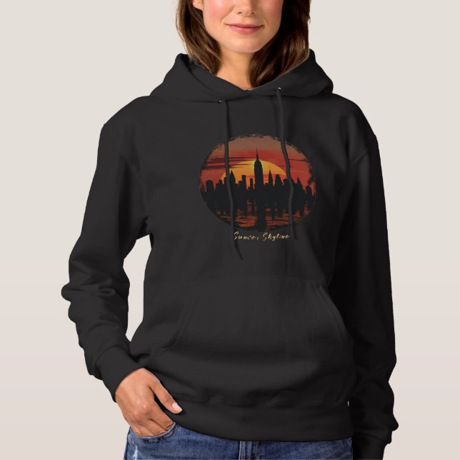 Damtröja med huva för vuxna t shirt (Framsida)