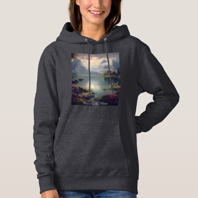 Damtröja med huva för vuxna t shirt (Framsida)