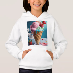 Damtröja med sött glassdesign Söt T Shirt