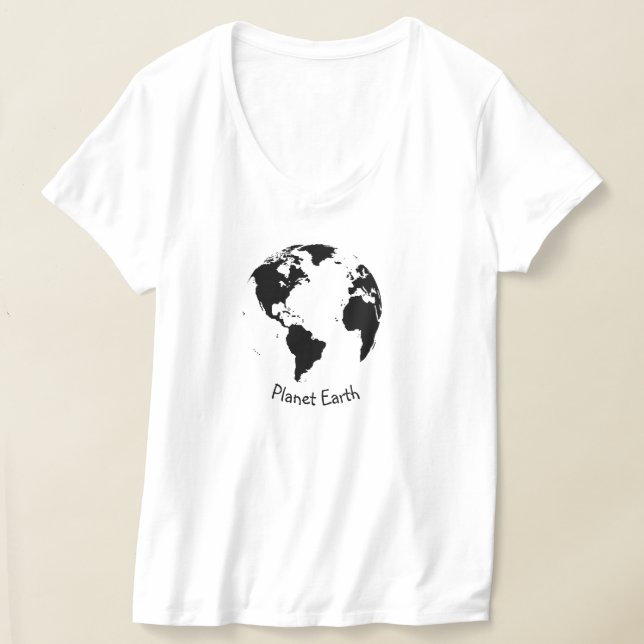 Damtröja Planet Jorden T Shirt (Laydown)