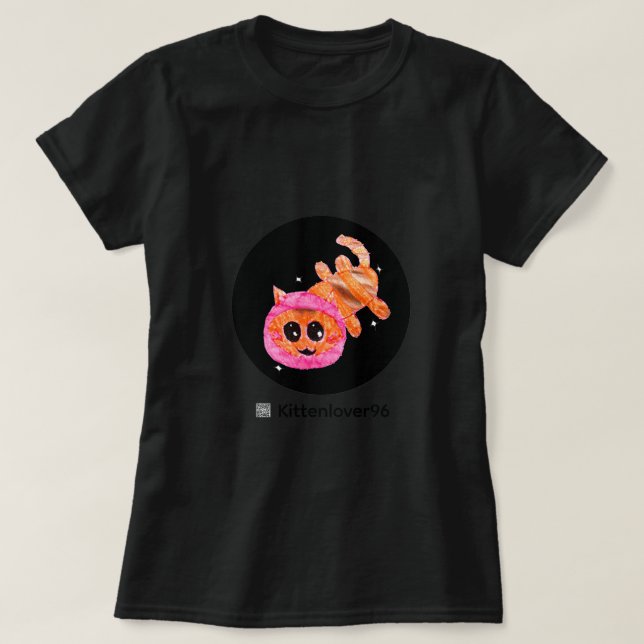 Damtröja - Rymdkat T Shirt (Design framsida)