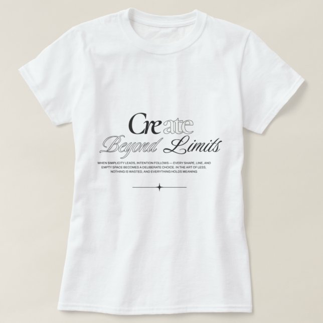 damtröjor design skapa bortom gränserna  t shirt (Design framsida)
