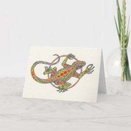 "Damtur" ödla Notecard Kort