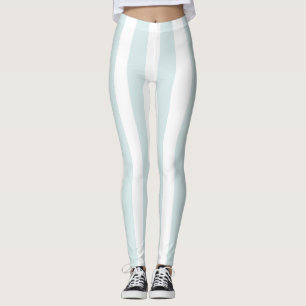 Damunderkläder babyblå och vita randiga leggings