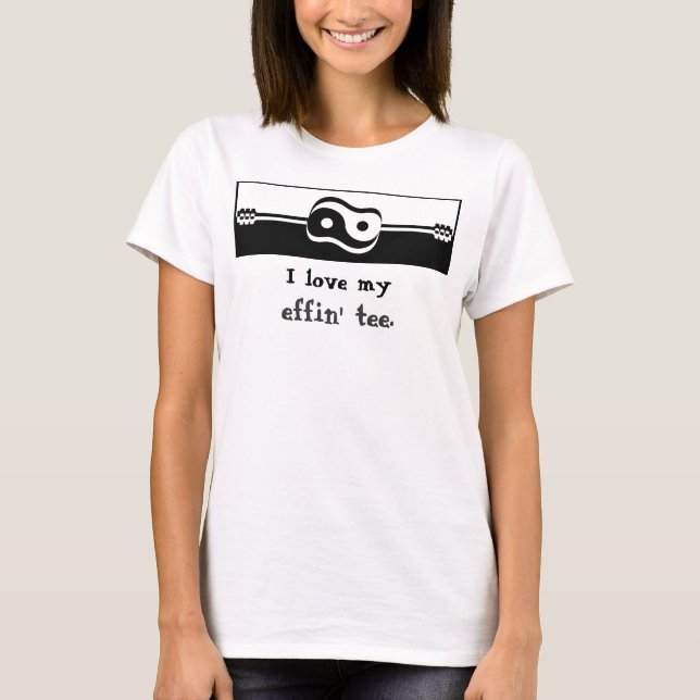 Damutslagsplats - jag älskar min effintee. tee shirt (Framsida)
