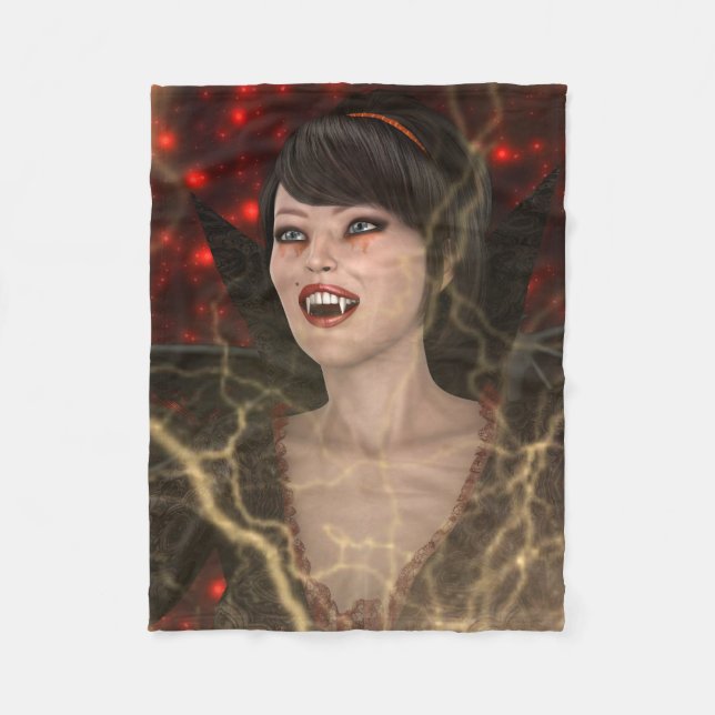 Damvampyr Fleecefilt (Framsidan)