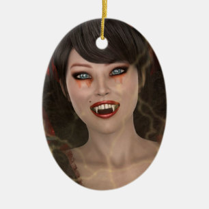 Damvampyr Julgransprydnad Keramik