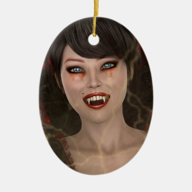 Damvampyr Julgransprydnad Keramik (Framsidan)