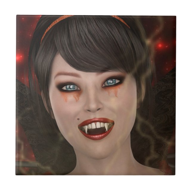 Damvampyr Kakelplatta (Framsidan)