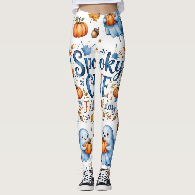 Damvit Spökig ONE Spökliknande Leggings (Framsida)