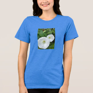 Damvit T-Shirt med Blommotiv