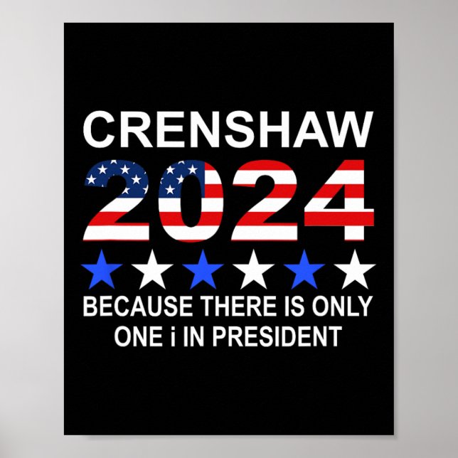 Dan Crenshaw 2024 Presidentvalet 4 juli R Poster (Framsidan)