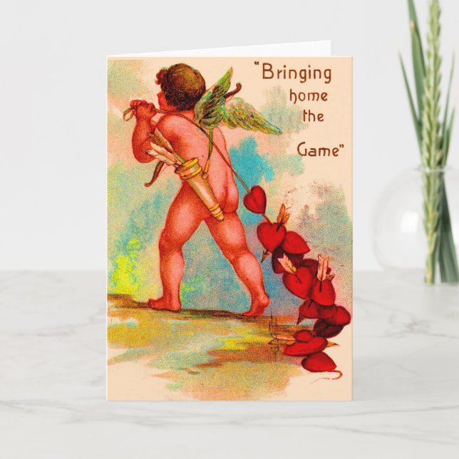 Dan Cupid som ger hem spelet Valentine Helgkort (Framsida)