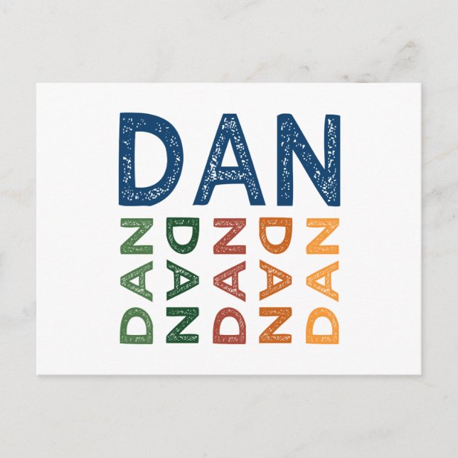 Dan Cute Colorful Vykort (Framsida)