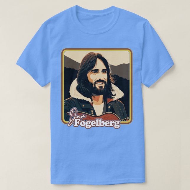 Dan Fogelberg Retro Illustration Stil T Shirt (Design framsida)