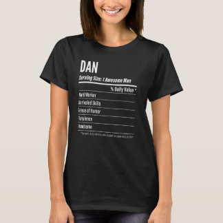 Dan Serving Storlek Nutrition Label Calories T Shirt