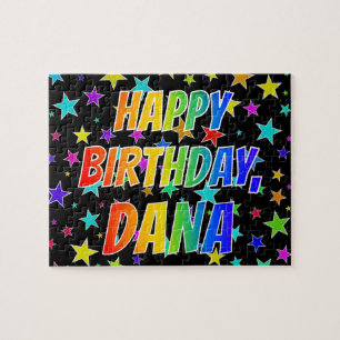 "DANA" Första Namn, Roligten "GRATTIS PÅ FÖDELSEDA Pussel