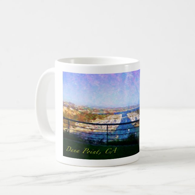 Dana Point CA (Impressionism) Kaffemugg (Framsida vänster)