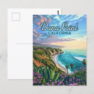 Dana Point California Beach Orange County Vintage Vykort