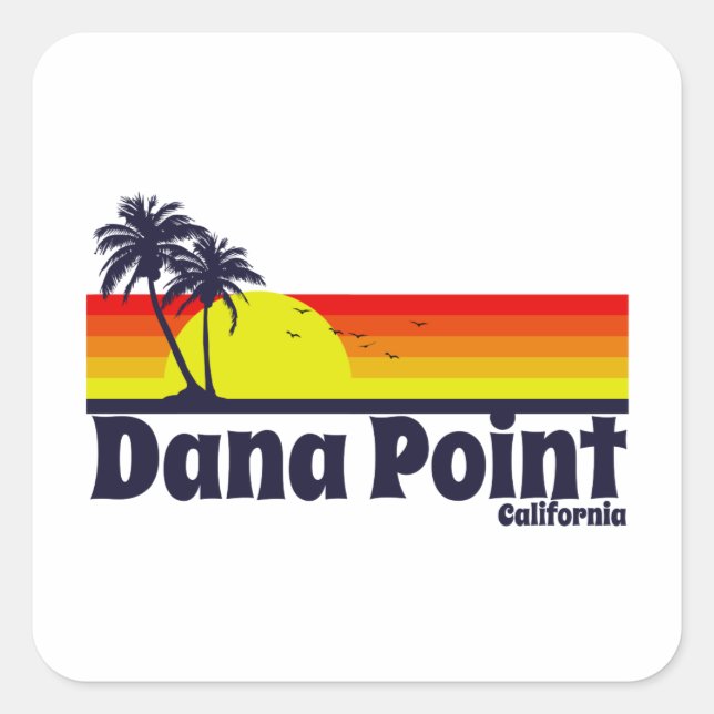 Dana Point California Fyrkantigt Klistermärke (Framsida)