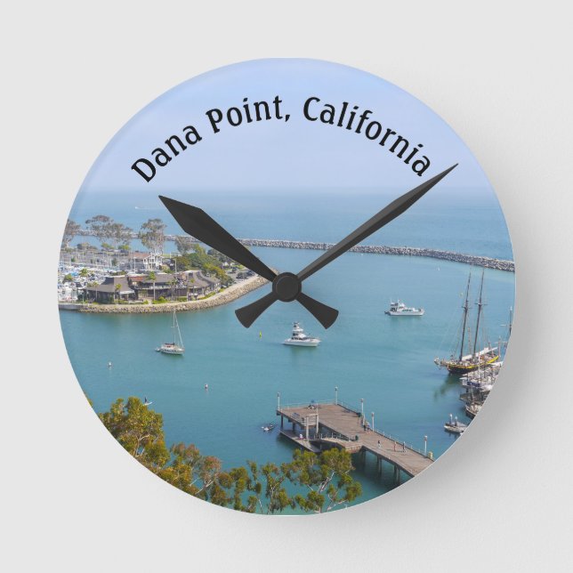 Dana Point California Rund Klocka (Framsida)