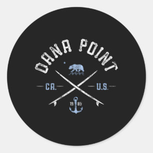 Dana Point California Surfing Travel Runt Klistermärke