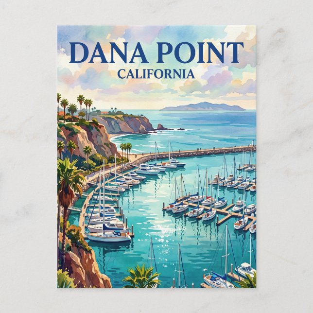 Dana Point Harbor Kalifornien Vykort (Framsida)