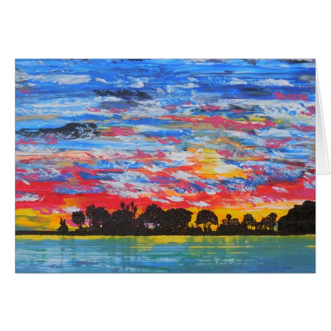 Dana point harbor sunset hälsningskort (Framsidan Horizontal)