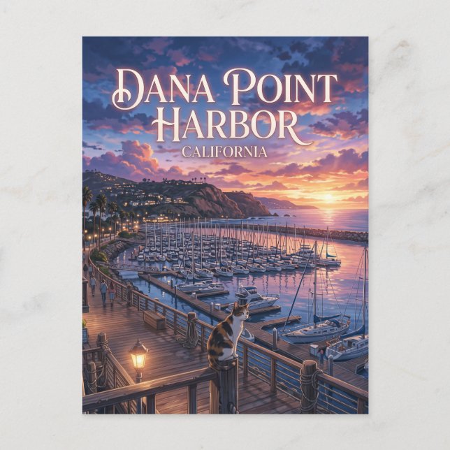 Dana Point Harbor USA Vykort (Framsida)