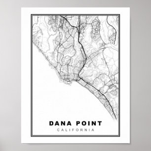 Dana Point Karta Poster
