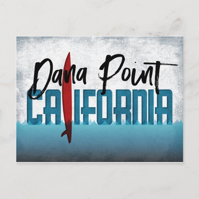 Dana Point Postcard California Surfboard Vykort (Framsida)