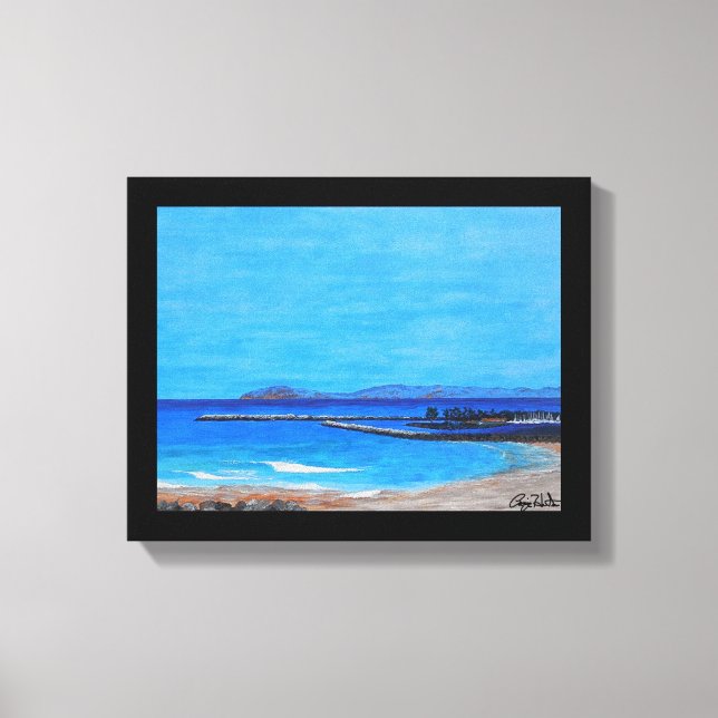 Dana-punktens hamn har undertecknats canvastryck (Framsida)