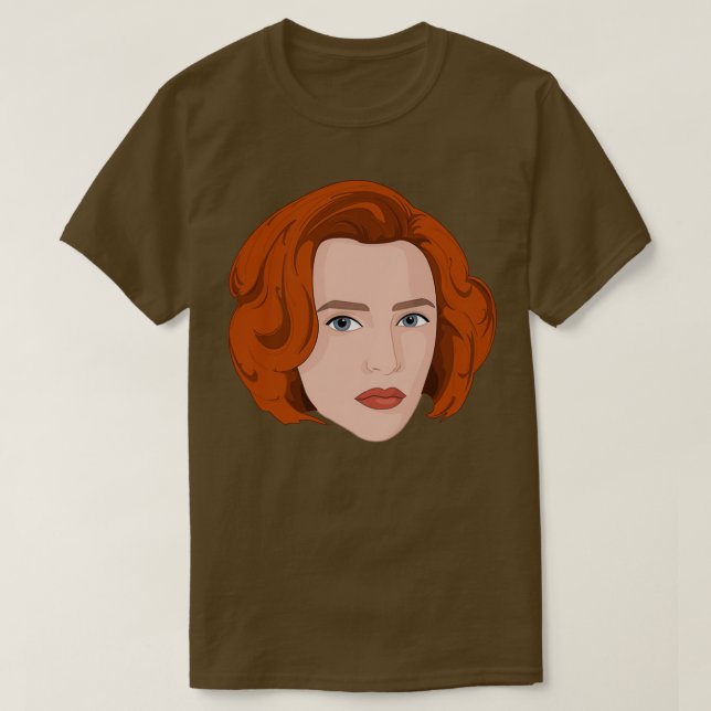 Dana Scully tecknad T Shirt (Design framsida)