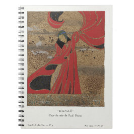 "Danaé": Cape du soir av Paul Poiret mode Anteckningsbok