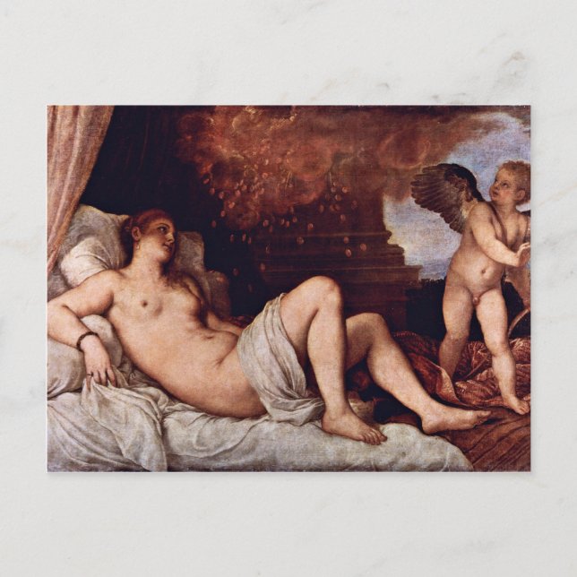 Danae. Efter tizian (bästa kvalitet) Vykort (Framsida)