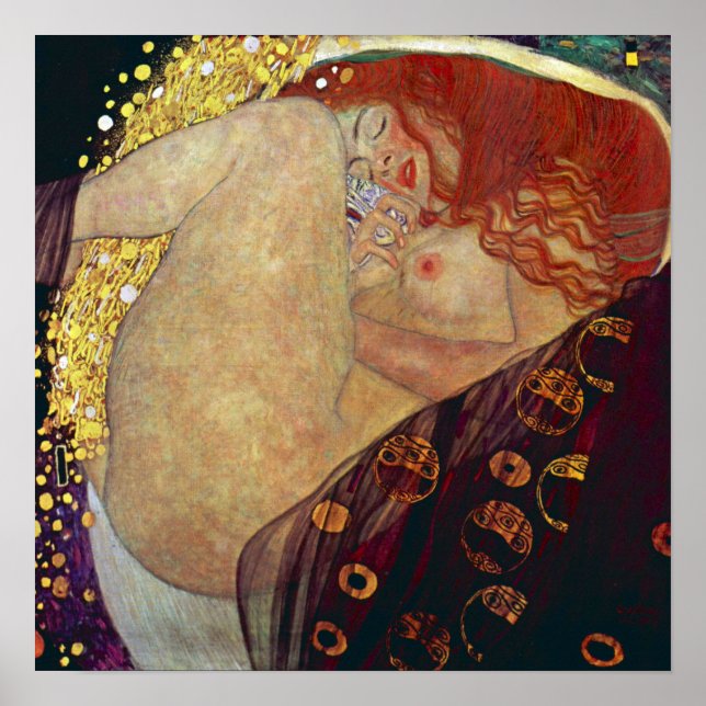 Danaë - Gustav Klimt (1907-08) Poster (Framsidan)