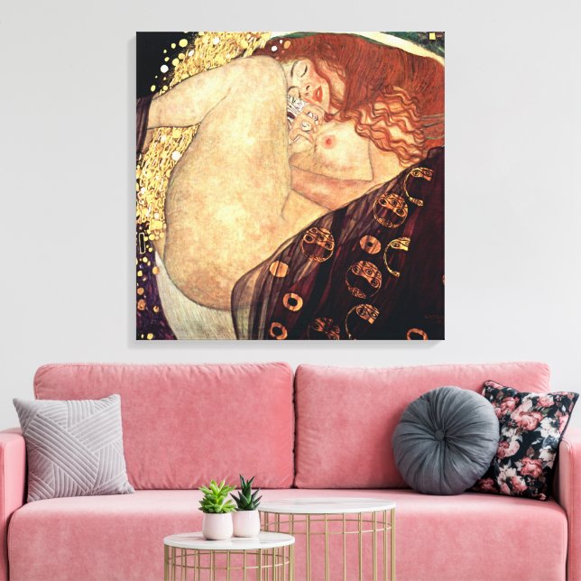 Danae | Gustav Klimt | Canvastryck (Insitu (Vardagsrum))