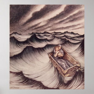 Danae och hennes son Perseus Poster