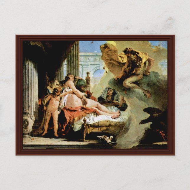 Danae och Zeus av Tiepolo Giovanni Battista Vykort (Framsida)