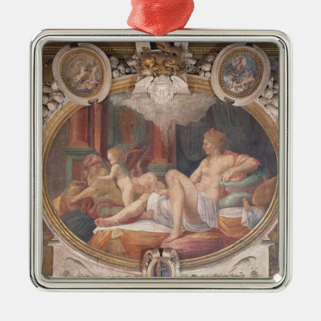 Danaehäleri duschen av guld julgransprydnad metall (Framsidan)