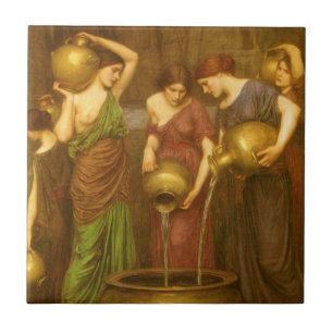 Danaiderna av John William Waterhouse Kakelplatta
