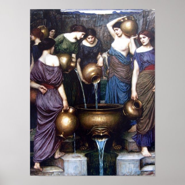 Danaides av John William Waterhouse Poster (Framsidan)