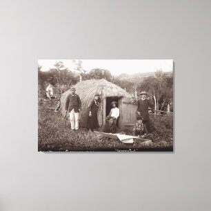 Danande Tappa, en infödd trasa, c.1875 Canvastryck